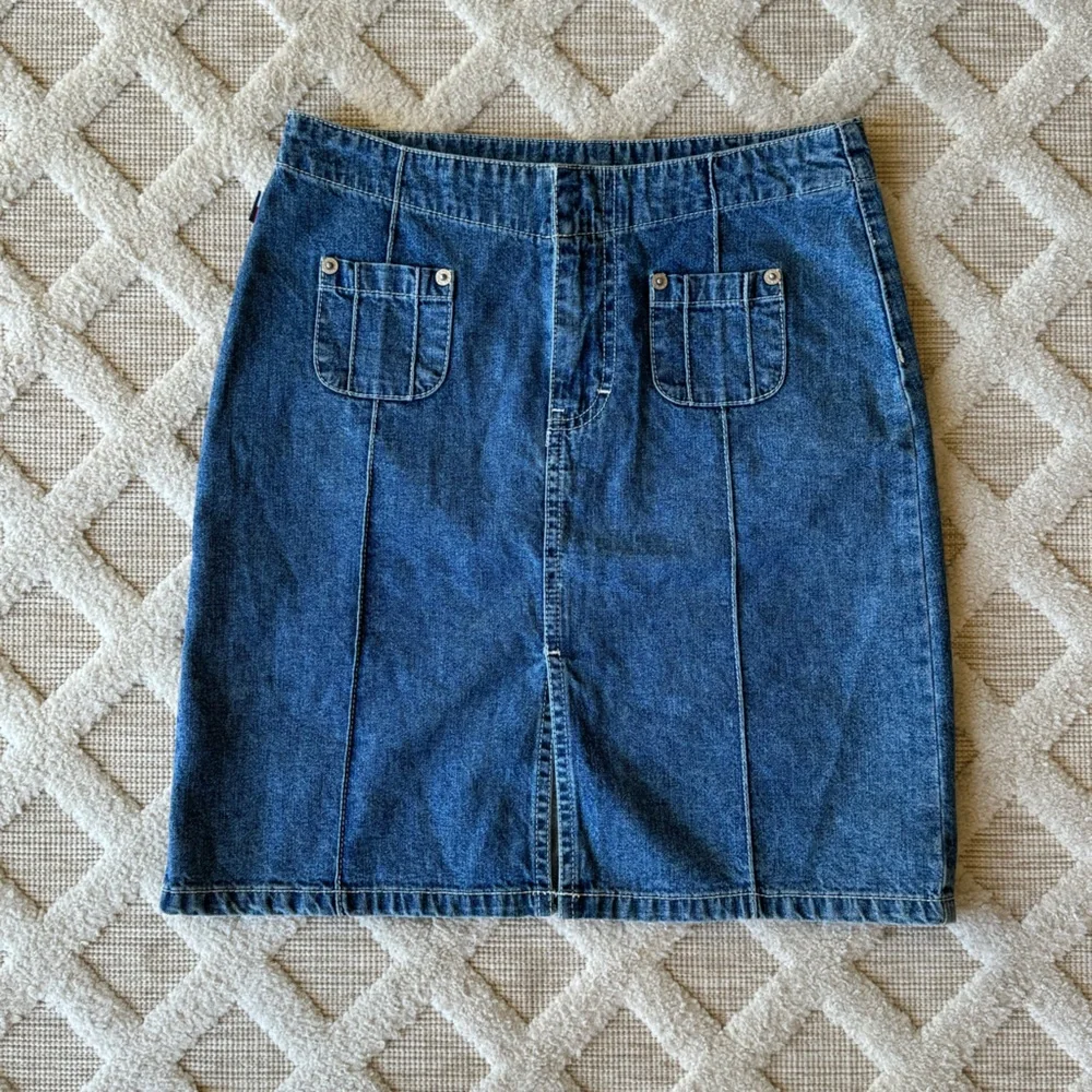 Vintage Y2K 90’s Tommy Jeans Retro Denim Blue Skirt Size 0 Classic Streetwear